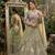 GREEN BUTTERFLY NET PARTY WEAR EMBROIDERY LEHNGHA CHOLI 