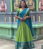 Green Printed Designer Lehenga Choli Set