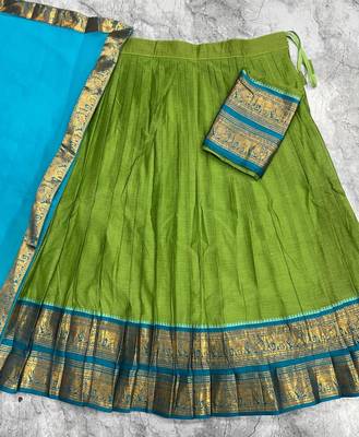 Green Printed Lehenga Choli Set 4