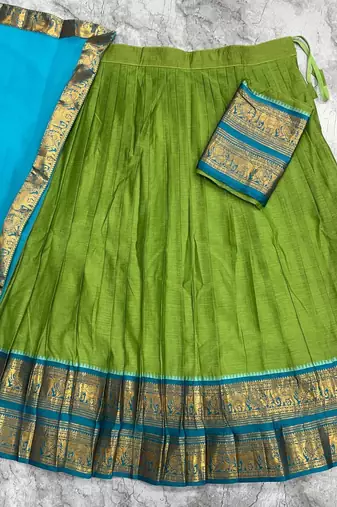 Green Printed Designer Lehenga Choli Set