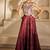 Marsala wine embroidered silk organza co ord set