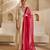 Off white embroidered raw silk anarkali set