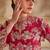 Hot pink embroidered raw silk gown