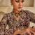 Marsala wine embroidered raw silk co ord set