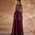 Marsala wine embroidered raw silk co ord set