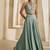 Powder blue embroidered raw silk co ord set