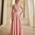 Bright mauve embroidered raw silk co ord set