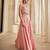 Bright mauve embroidered raw silk co ord set