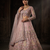 PINK BUTTERFLY NET PARTY WEAR EMBROIDERY LEHNGHA CHOLI 