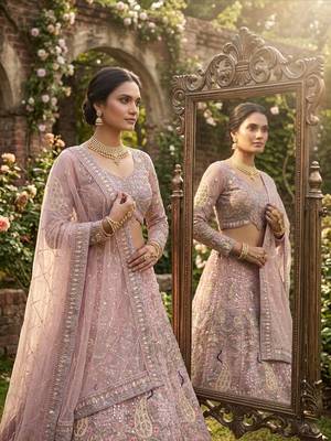 PINK EMBROIDERY lehenga CHOLI  3