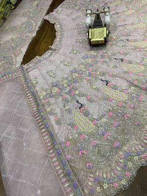 PINK EMBROIDERY lehenga CHOLI  5