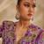 Magenta purple embroidered raw silk sharara set