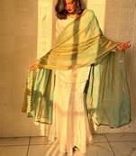 Fendy silk sharara suit with embroidery sequence work & dupatta