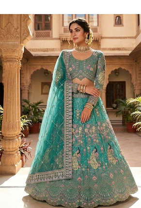 RAMA GREEN EMBROIDERY lehenga CHOLI 1