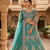 RAMA GREEN BUTTERFLY NET PARTY WEAR EMBROIDERY LEHNGHA CHOLI