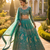 RAMA GREEN BUTTERFLY NET PARTY WEAR EMBROIDERY LEHNGHA CHOLI
