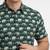 Mens green self design cotton fabric shirt short sleeves shirt collor