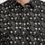 Mens black self design cotton fabric shirt short sleeves shirt collor