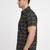 Mens black self design cotton fabric shirt short sleeves shirt collor