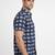 Mens navy blue self design cotton fabric shirt short sleeves shirt collor