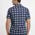 Mens navy blue self design cotton fabric shirt short sleeves shirt collor
