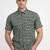 Mens teal self design cotton fabric shirt short sleeves shirt collor