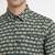 Mens teal self design cotton fabric shirt short sleeves shirt collor