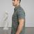 Mens teal self design cotton fabric shirt short sleeves shirt collor
