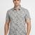Mens green self design cotton fabric shirt short sleeves shirt collor