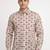 Mens cream self design cotton fabric shirt full sleeves shirt collor