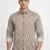 Mens cream self design cotton fabric shirt full sleeves shirt collor