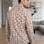 Mens cream self design cotton fabric shirt full sleeves shirt collor