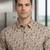 Mens cream self design cotton fabric shirt full sleeves shirt collor