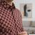 Mens maroon self design cotton fabric shirt full sleeves shirt collor