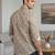 Mens cream self design cotton fabric shirt full sleeves shirt collor