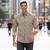 Mens cream self design cotton fabric shirt full sleeves shirt collor