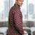Mens maroon self design cotton fabric shirt full sleeves shirt collor