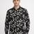 Mens black self design cotton fabric shirt full sleeves shirt collor