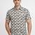 Mens cream self design cotton fabric shirt short sleeves shirt collor