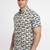 Mens cream self design cotton fabric shirt short sleeves shirt collor