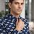 Mens navy blue self design cotton fabric shirt full sleeves shirt collor
