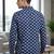 Mens navy blue self design cotton fabric shirt full sleeves shirt collor