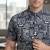 Mens cream self design cotton fabric shirt short sleeves shirt collor