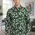 Mens green self design cotton fabric shirt full sleeves shirt collor