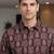 Mens multi self design cotton fabric shirt full sleeves shirt collor
