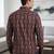 Mens multi self design cotton fabric shirt full sleeves shirt collor