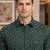 Mens green self design cotton fabric shirt full sleeves shirt collor