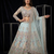 SKY BLUE BUTTERFLY NET PARTY WEAR EMBROIDERY LEHNGHA CHOLI