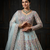 SKY BLUE BUTTERFLY NET PARTY WEAR EMBROIDERY LEHNGHA CHOLI