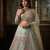 SKY BLUE BUTTERFLY NET PARTY WEAR EMBROIDERY LEHNGHA CHOLI